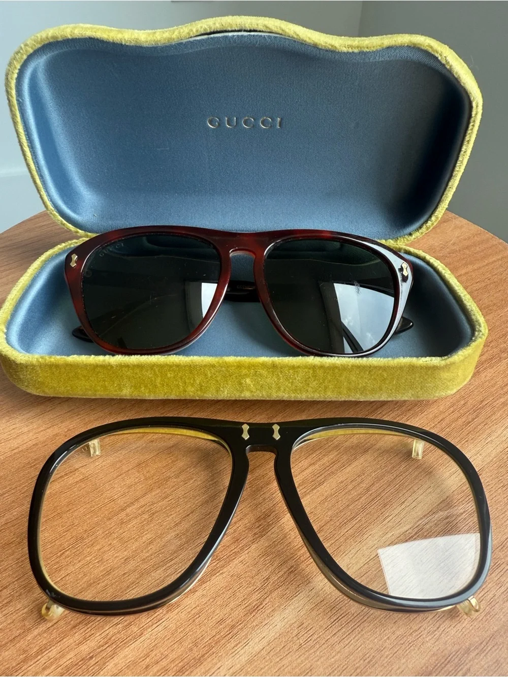 Gucci Pilot Flip-Up Sunglasses